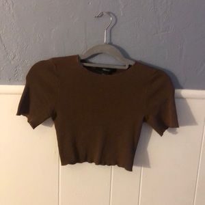 Brown crop top
